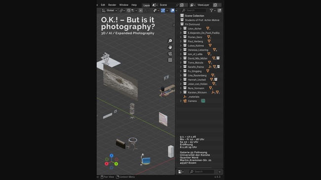 Vernissage: O.K.! - But is it photography?  3D / AI / Expanded Photography