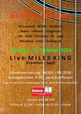 22. Kieler Indoor Musikflohmarkt – Live: Miles King (Soul, Frankfurt)