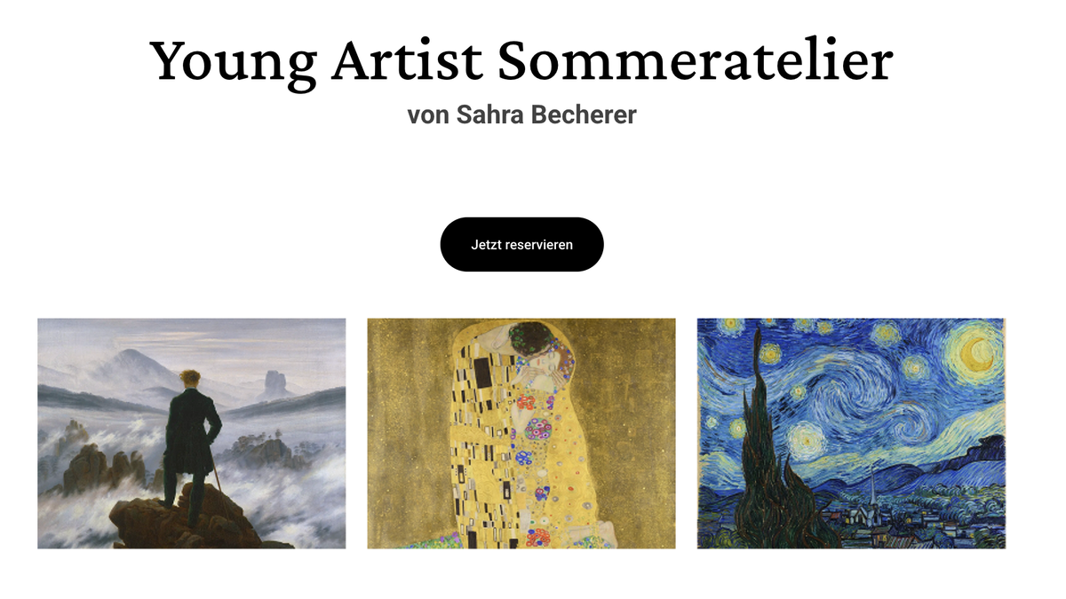 Young Artist Sommeratelier w/ Sarah Becherer