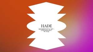 Barabend mit DJ-Set – HADE