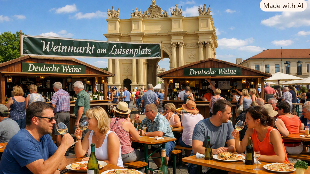 Titelbild der Veranstaltung Weinmarkt auf dem Luisenplatz