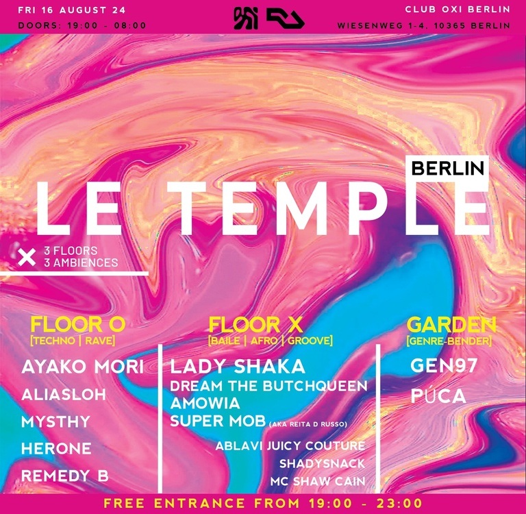 Le Temple x Lady Shaka | Free Entry*