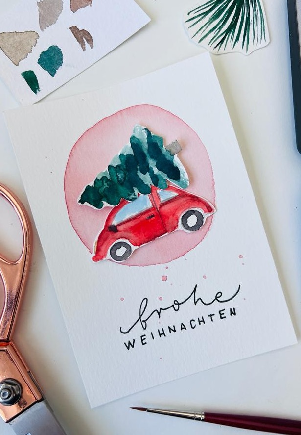 Titelbild der Veranstaltung Watercolor X-Mas Karten
