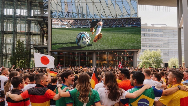 Fußball-Sommer am Potsdamer Platz