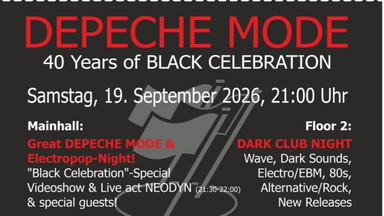 Great DEPECHE MODE "40 years of BLACK CELEBRATION" & Electropop & Dark Club Night Berlin