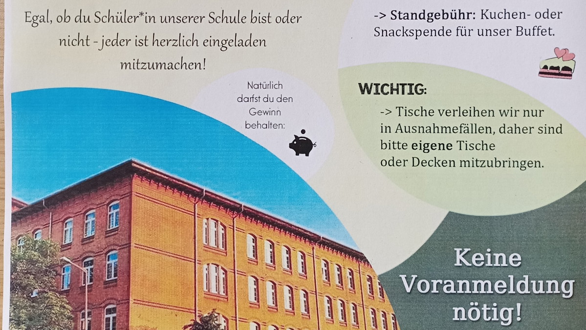 Titelbild der Veranstaltung Flohmarkt auf dem Schulhof