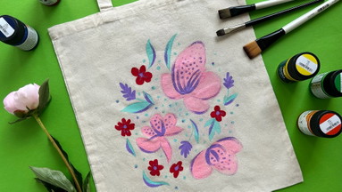 Painting on Fabric Bag or T-Shirt