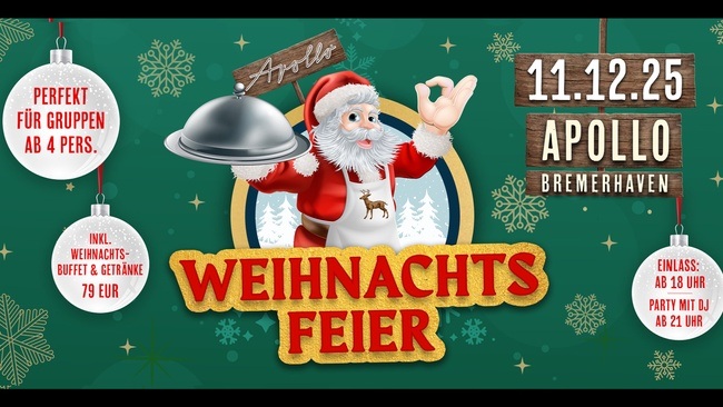 Weihnachtsfeier im Apollo Bremerhaven