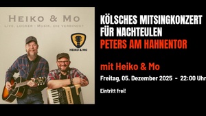 MitSingKunzät vür Naaksüüle, kostenloses Mitsingkonzert mit Heiko & Mo