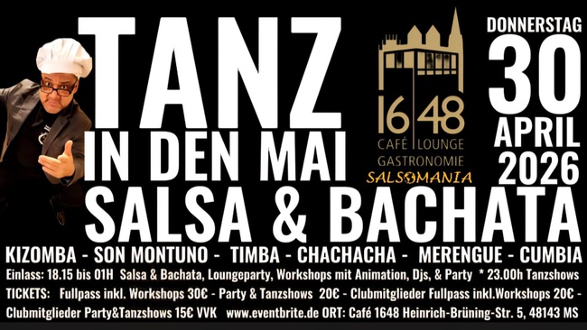 Tanz in den Mai- Salsa on Top im Café 1648