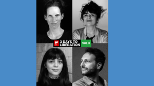 The Stage as Witness – Artists between Worlds. Mit: Sahar Rahimi, Sahar Rezaei, Sina Saberi | Moderation: Eva Behrendt (3 Days to Liberation II)