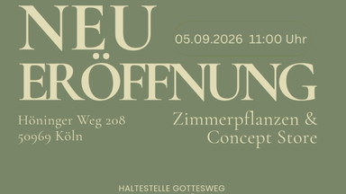 Neueröffnung Veedels Plantie - Zimmerpflanzen & Concept Store 🌿