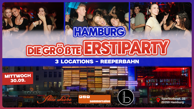 Die größte Erstiparty Hamburg - 3 Locations | Reeperbahn
