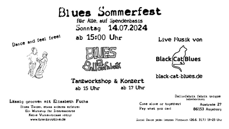 Blues-Sommerfest: Tanzworkshop + LIVE on Stage: BLACK CAT BLUES