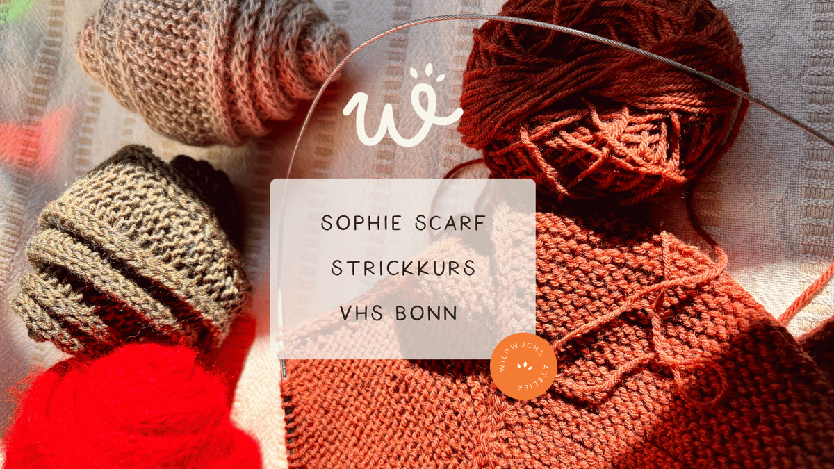 Titelbild der Veranstaltung Sophie Scarf Strickkurs – VHS Bonn (2 Einheiten)