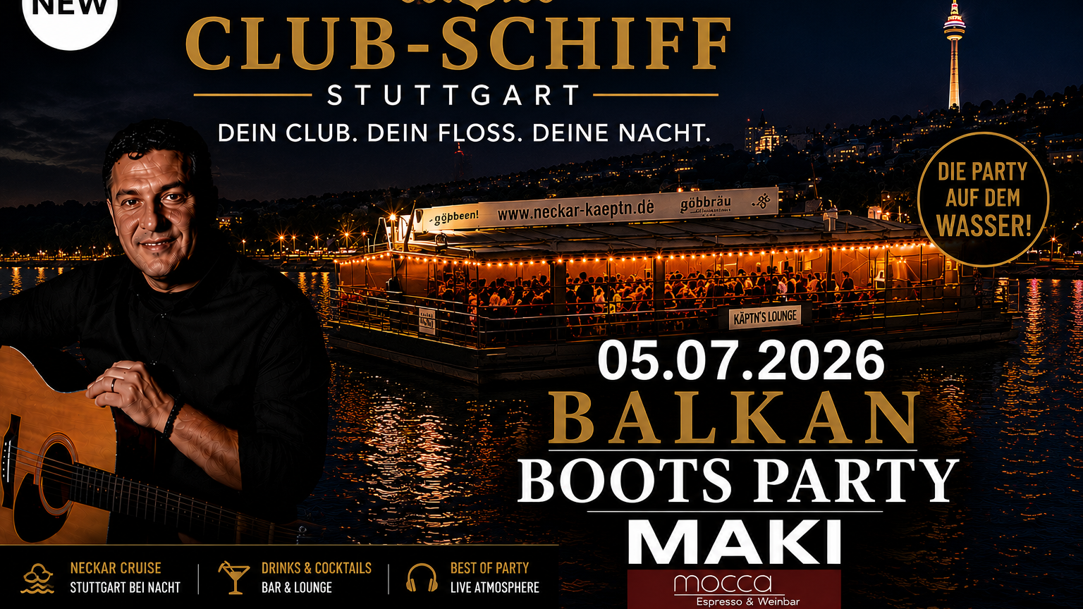 Mocca presents BALKAN PARTY AUF DEM CLUB-SCHIFF