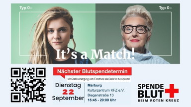 DRK-Blutspende im KFZ mit kostenloser Food Truck Aktion als Dankeschön für die Spendenden