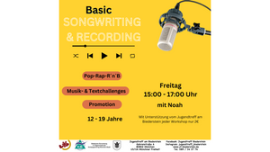 Songwriting&Recording Workshop für 12-19 Jährige