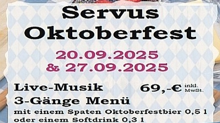 Servus Oktoberfest 2025 // Samstag, 27.09.2025