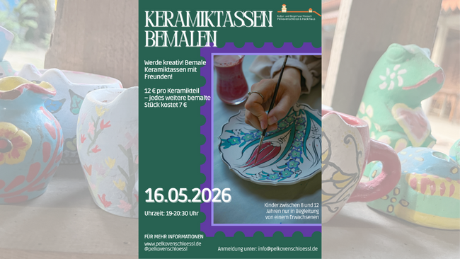 1 Abend – 3 Events: Werde kreativ! Keramiktassen bemalen