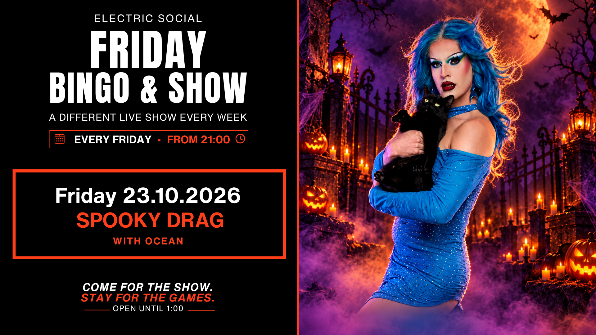 Spooky Drag Bingo by Ocean @ElectricSocial