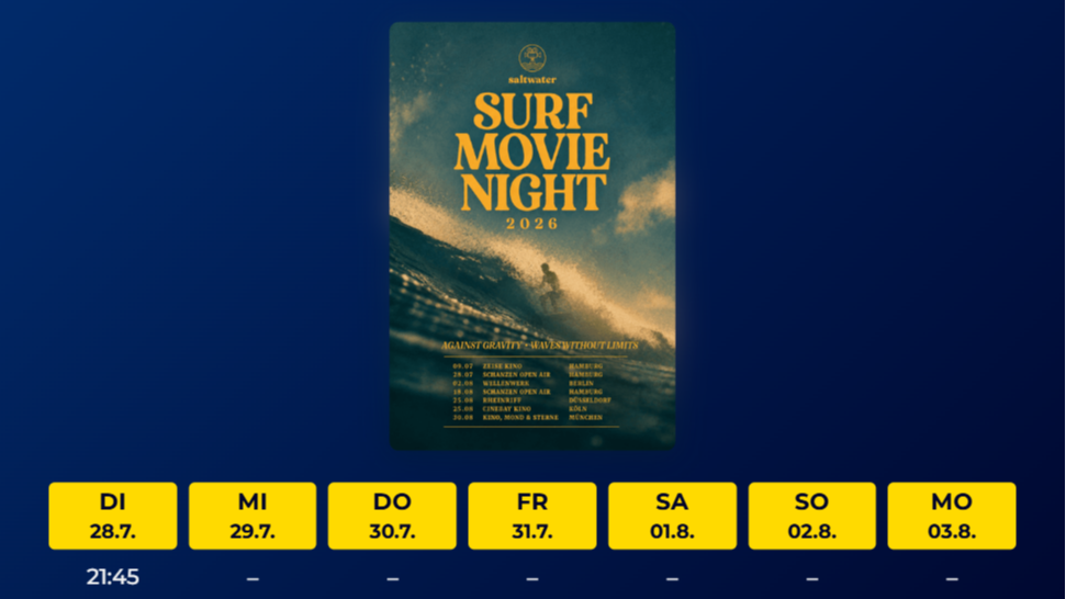 Titelbild der Veranstaltung Saltwater Surf Movie Night