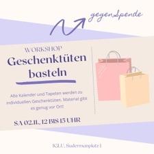 Workshop: Geschenktüten basteln aus alten Kalendern