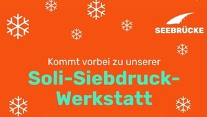 Winter-Siebdruck der Seebrücke Hamburg