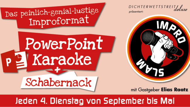Impro Slam Tübingen: PowerPoint Karaoke & Schabernack - das genial-peinlich-lustige Improvisationsformat mit Elias Raatz & Gästen