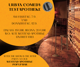 URBAN COMEDY in der Alten Westend Apotheke!