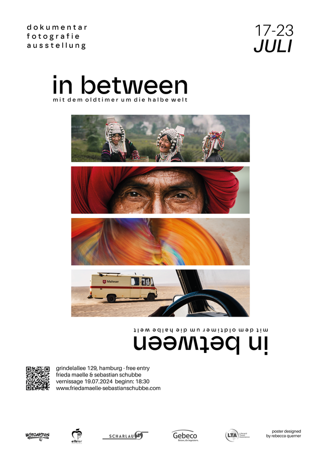 Fotografie Ausstellung in between mit dem oldtimer um die halbe Welt