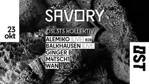 (5€) Savory - Techno Every Thursday