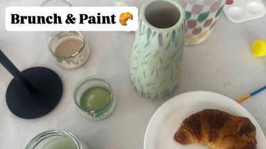 🥐✨ Brunch & Paint ✨🥐 Keramik bemalen I Matcha I MocktailsI Croissants