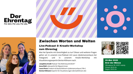 Zwischen Worten & Welten - Live Podcast & Kreativ-Workshop zum Ehrentag