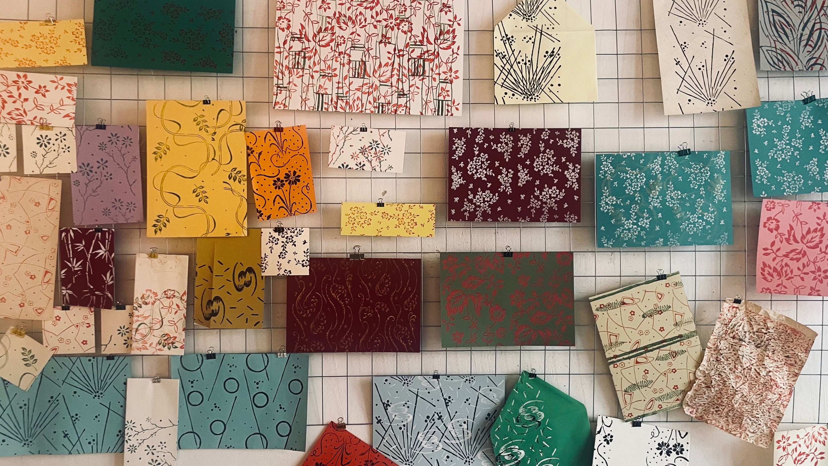 Druck-Workshop mit Vintage Musterwalzen
