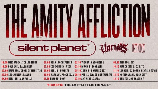 The Amity Affliction / Special Guests: Silent Planet / Varials / Orthodox