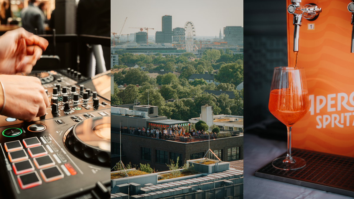 Titelbild der Veranstaltung Sundowner: Rooftop-Party in der Macherei München