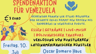 Evento de recaudación por Venezuela / Spendenaktion für Venzuela