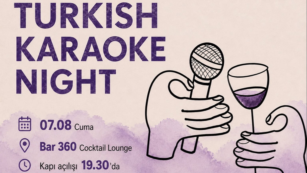 Titelbild der Veranstaltung Turkish Karaoke Night 🥂🪩