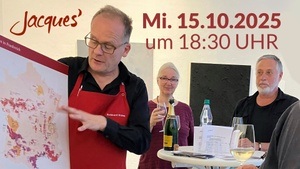 Weinprobe in der aktuellen Ausstellung