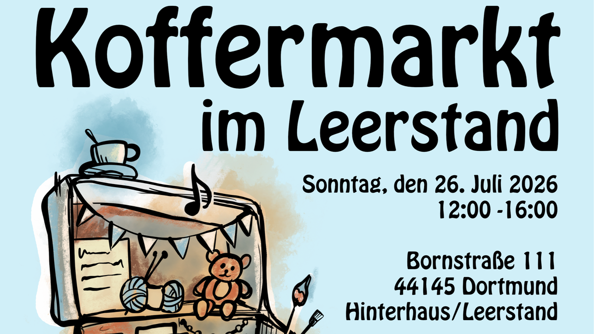 Koffermarkt im Leerstand, 27 Künstler*innen und drei Workshops