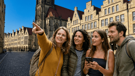 Münster entdecken | Zeitreise-Schnitzeljagd Stadtrallye | Magische Rätseltour mit Fun Facts