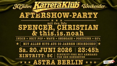 30 Jahre Karrera Klub Aftershow Party - Die Mutter aller Indieparties hat Geburtstag! Die grössten Hits aus 30 Jahren Indiedisko!