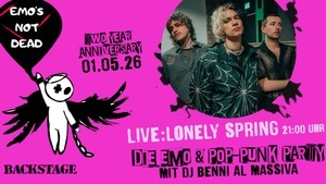 EMO’S NOT DEAD TWO YEAR ANNIVERSARY PARTY + LONELY SPRING LIVE ON STAGE!