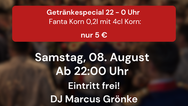 Oberstehrenabend Party mit Marcus Grönke im Hamtorkrug!
