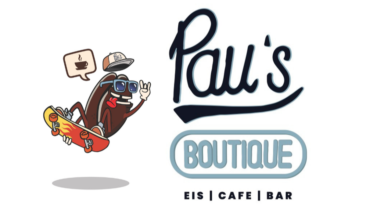 Eis, Café und Bar mit urbanem Street Art\u002DInteriordesign