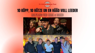 10 Köpp, 10 Hätze un en Hääd voll Leeder: Halvlang mit Kerk & Baend
