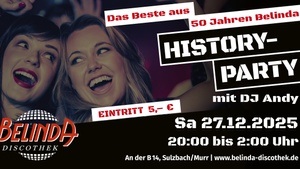 🎉 History Party mit DJ Andy – 50 Jahre Belinda | 27.12.