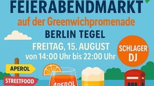 Feierabendmarkt auf der Greenwichpromenade am Tegeler See