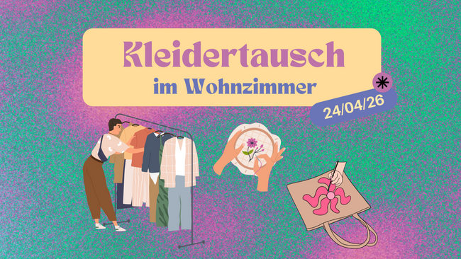 Kleidertausch im Wohnzimmer
